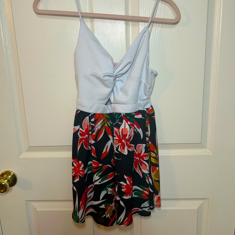 Pink Lily Keyhole Romper